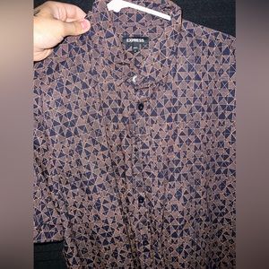 Men’s express short sleeve button down shirt